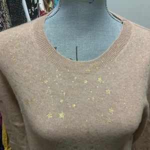 White + Warren zodiac print cashmere sweater